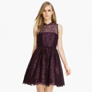 Alice +Olivia Ophelia Lace A-Line Dress